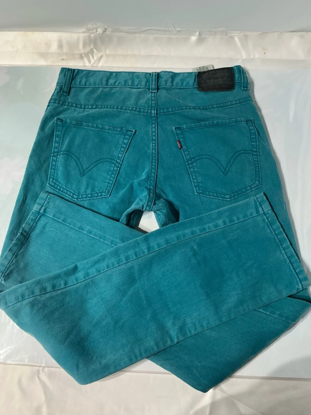 Vintage Y2K Levi's 511 Slim Skinny Jeans Teal aesthetic streetwear Denim 28x28